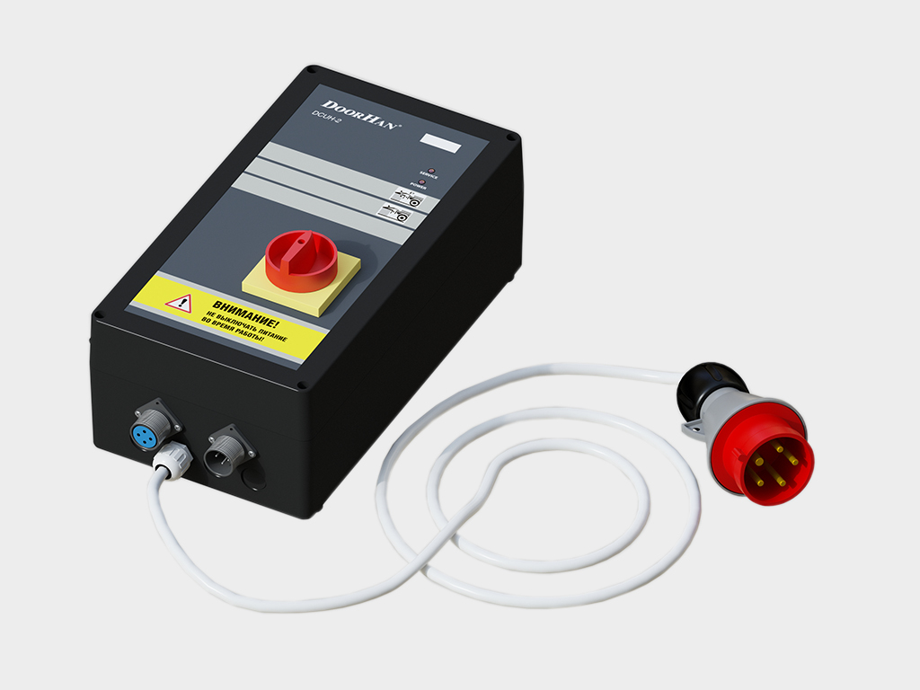 Control unit was equipped with a plug to provide mains connection.